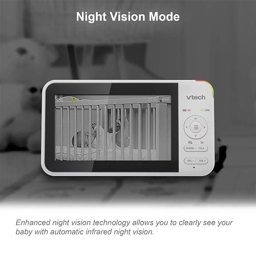 VTech VM924 Video Baby Monitor with Camera, Pan&Tilt, Baby Monitor with 5" LCD Screen,Up to 17 Hrs Battery Life,1.33x Zoom,Night Vision,300m Long Range,Soothing Sounds,2-Way Talk,Secured Transmission thumbnail 7