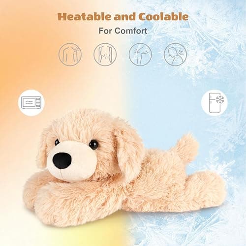 Heatable Stuffed Animal for Cramp Relief - Golden Retriever thumbnail 4