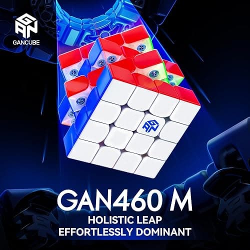 GAN 460 M V2, 4x4 Speed Cube Magnetic Speedcube Dual-Layer Structures Puzzle Omni-Magnetic Architecture 160 Magnets Fidget Toy for Kids Adults, UV Version thumbnail 2