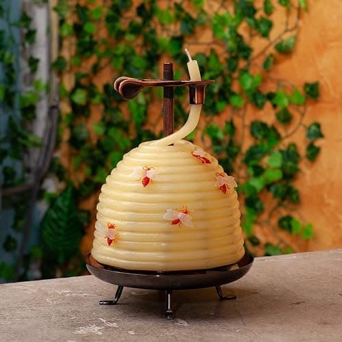 Candle by the Hour 70-Hour Beehive Candle, Eco-friendly Natural Beeswax with Cotton Wick thumbnail 6