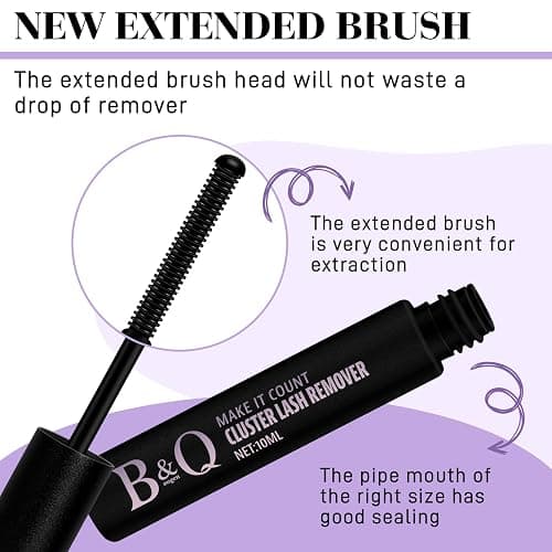 B&Qaugen B&Q Lash Remover for Lash Clusters 10 ML Lash Cluster Remover Cluster Lash Remover Cluster Lash Bond Remover Lash Adhesive Remover Lash Glue Remover Lash Bond and Seal Remover（Remover-10ML） thumbnail 4