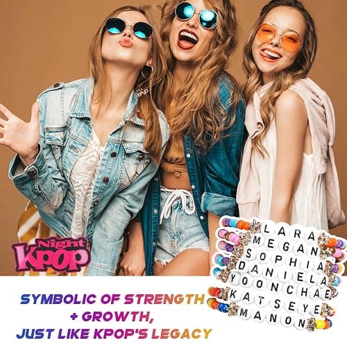 AICaes for Katseye Merch Friendship Bracelets Inspired by KATSEYE Concert Merch Stackable Stretch K-pop Beaded Bracelets Unique Merchandise Jewelry Gifts for Fans Women Men thumbnail 5