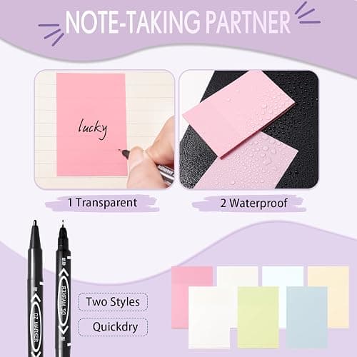 XKDOUS 56 Pcs Bible Study Supplies Journaling Kit for Women, Bible Study Kit Includes Highlighters, Pens, Tabs, Stickers & More for Journaling. Great for Note-Taking, Enhancing Scripture Study thumbnail 7