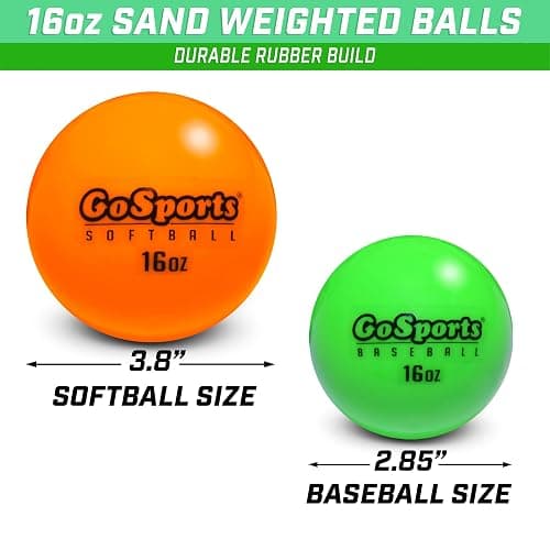 GoSports Weighted Training Balls - Choose Baseball or Softball - Hitting & Pitching Training for All Skill Levels - Improve Power and Mechanics thumbnail 3