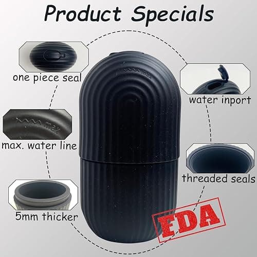 Facial Ice Roller, Convenient Use Portable DIY Face Care Face Massager Ice Tray for Home Travel (Stripe Black) thumbnail 3