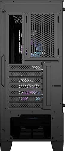 MSI MAG FORGE 100R Mid Tower Gaming Computer Case (Black, 2x 120mm ARGB PWM Fan, 1x 120mm Fan, 1-6 ARGB Hub, Tempered Glass, MSI Center, ATX, mATX, mini-ITX) thumbnail 6