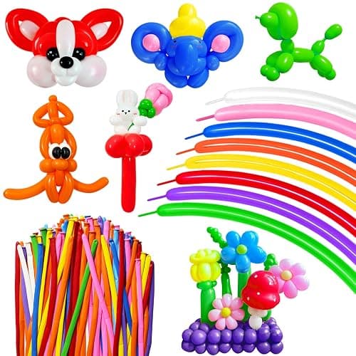 HYKJNBW 100Pcs Color 260 Balloons, Long Balloon for Tying Balloon Arch, Multicolor Long Skinny Balloons for Twisting Ballons Animal balloons Birthday Party Wedding Festival Decorations - Image 1