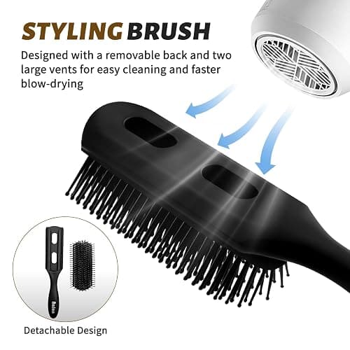 Balon Hair Brush for Women and Men, 4Pcs Paddle Brush Detangling Brush Hair Comb Set for Long Thick Thin Curly Hair, Hairbrush Great On Wet or Dry, No More Tangle thumbnail 2