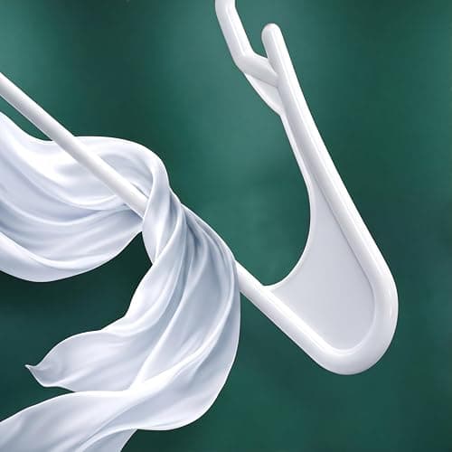 Utopia Home - Plastic Hangers 30 Pack - Space Saving Clothes Hanger - Durable and Strong Closet Organizers and Storage Makes It Ideal Stocking Stuffers or Apartment or Dorm Room Essentials (White) thumbnail 7