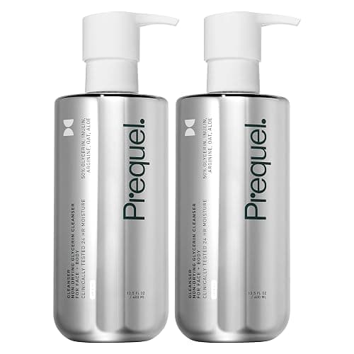 Prequel Skin Gleanser, Moisturizing Glycerin Face Wash, Professional Strength Face Cleanser for Women, Unscented Sensitive and Dry Skin Face Wash Pump Bottles - 6.75 fluid ounce (Pack of 2) - Image 1