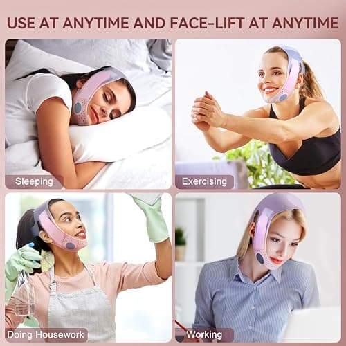 V-Line Mask Chin Up Mask V Shaped Face Mask Chin strap, Soft Silicone Chin Strap V Line Lifting Mask for Women,Jaw Exerciser thumbnail 9