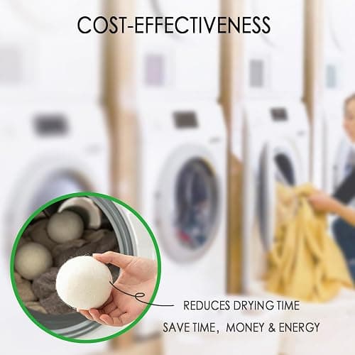 Wool Dryer Balls, 3 Count XL Dryer Lint Balls, Reusable Premium Natural Fabric Softener, Efficiently Add Essential Oils Instead of Dryer Sheets, Laundry Room Organization Essentials - Extra Large thumbnail 3