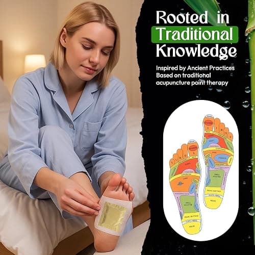 Foot Pads Patches for Deep Cleansing: Bamboo Wood Vinegar Ginger Feet Pads, 14 Packs thumbnail 7
