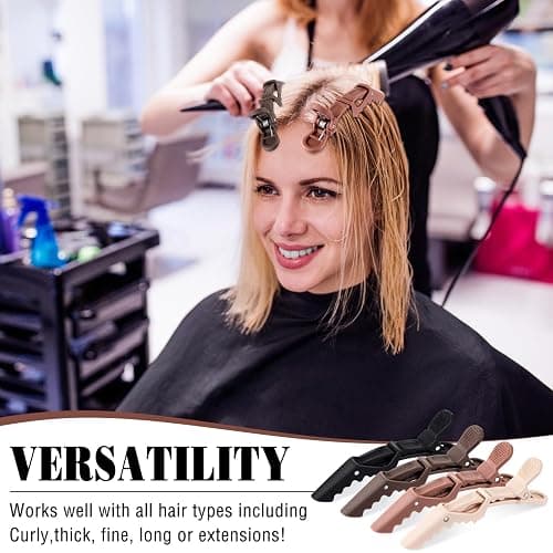 Havawish 12 Pcs Alligator Clips for Hair Styling Matte Alligator Crocodile Clips for Women Hair Sectioning(Brown) thumbnail 4