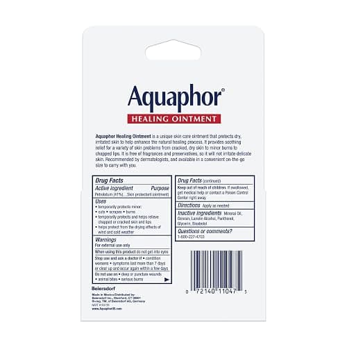 Aquaphor Healing Ointment Advanced Therapy Skin Protectant, Dry Skin Body Moisturizer, 0.35 Oz Tube, Pack of 2 thumbnail 14