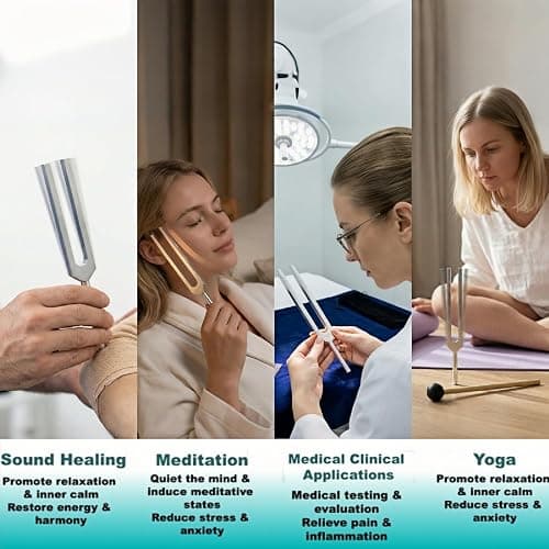  384 Hz​ Tuning Forks for Healing, Medical, and Music - Multi-Frequency Tuning Fork Kit for Sound Therapy, Meditation, Chakra Balancing, and Instrument Tuning thumbnail 7