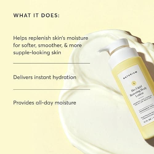 Naturium Bio-Lipid Restoring Moisturizing Body Lotion with Shea Butter, Fragrance Free, 14 oz thumbnail 4
