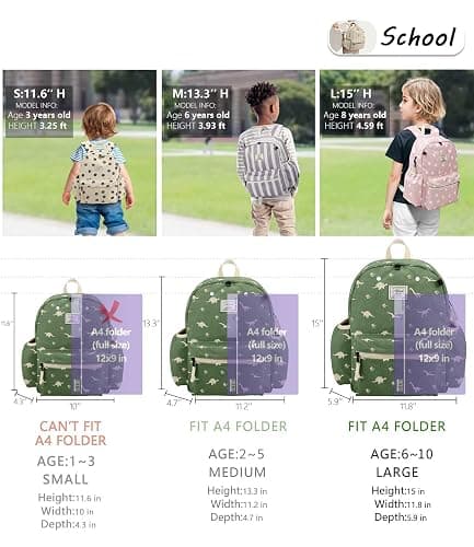 Corduroy Kids Backpack for Boys 6-10: Boys Girls Backpacks for Elementary Kindergarten 15” H Fit Folder thumbnail 3