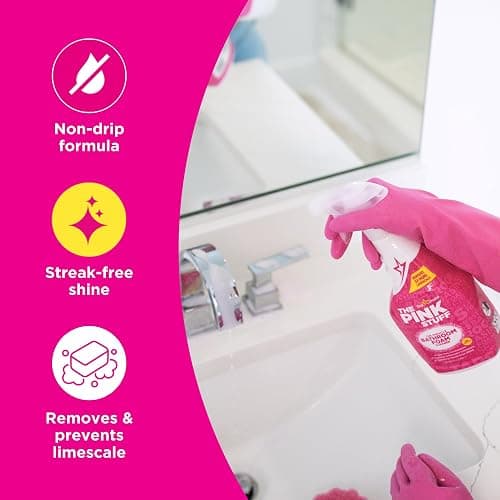 Stardrops – The Pink Stuff Ultimate Cleaning Pack – Miracle Cleaning Paste, Multi-Purpose Spray & Bathroom Foam – Cuts Grease, Removes Stains, Cleans Kitchens, Bathrooms, and More thumbnail 7