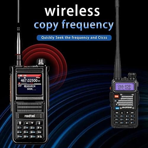 Radtel RT-470X Ham Radio Walkie Talkies 256CH Aviation Air Band Two Way Radio NOAA Police Scanner Marine Long Range Handheld Transceiver USB-C, Wireless Copy Frequency thumbnail 5