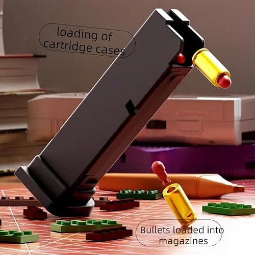 Bazilbazos Tactical DIY Building Block Handle Set, Bazilbazos Building Block Toy Gun, Funny DIY, Block Blaster with Display Stand, Full of Creativity for Team Activities (#1) thumbnail 4