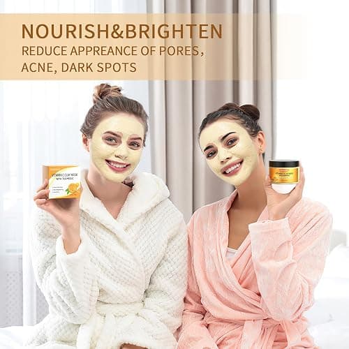 SHVYOG Vitamin C Face Mask with Kaolin Clay and Turmeric for Dark Spots, Dull Skin, Skincare Facial Mask for Controlling Oil and Refining Pores 5.29 Oz thumbnail 4