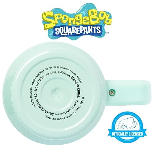 Silver Buffalo SpongeBob SquarePants Double Walled Stainless Steel Tumbler with Handle Featuring Squidward, Fits in Standard Cup Holder, 40 Ounces thumbnail 8