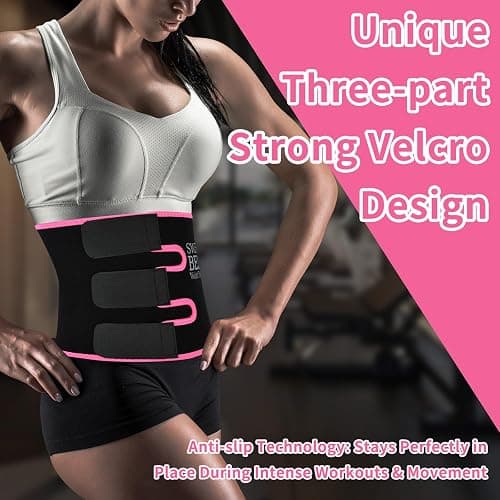 NEWCOO Sweat Waist Trainer For Women Men Waist Trimmer Sweat Belt Band Stomach Wrap Faja For Workout Lower Belly Fat thumbnail 8