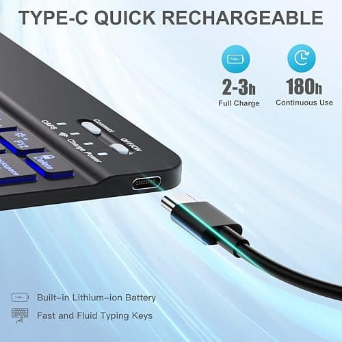 IPad Keyboard Case with Pencil Holder and Keyboard thumbnail 3