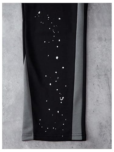 RoseSeek Boy's Y2K Wide Leg Baggy Pants Vintage Trendy Sweat Pants Elastic Waist Street Sweatpants with Pockets thumbnail 4
