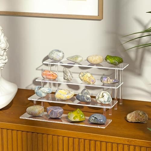 4 Tier Acrylic Display Risers, Clear Perfume Organizer Stand, Large Cupcake Stand Holder, Dessert Display for Party, Display Shelf for Figure and Collection, Riser Stand for Decoration and Organizer thumbnail 5