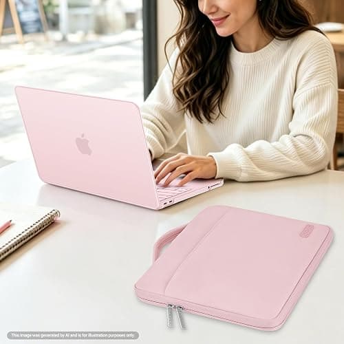 MOSISO Compatible with MacBook Neo Case 13 inch 2026 A3404 A18 Pro Chip | Crack & Scratch Resistant Hard Shell Case&360 Protective Sleeve Bag&Keyboard Cover&Screen Protector&Type C, Blush thumbnail 5