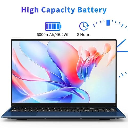 16 Inch Laptop Computer, Gaming Laptop 2025, 16GB RAM 1TB SSD, N150 Processor(Up to 3.6GHz), FHD 1920 * 1200, 180° Open, Backlit, BT4 WIFI5, Windows 11 Pro, 6000mAh/46.2Wh, Premium Navy thumbnail 7