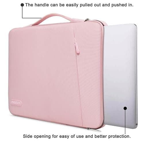 MOSISO Compatible with MacBook Air 13 inch Case 2025 2024 2023 2022 M4 A3240 M3 A3113 M2 A2681, Plastic Hard Shell Case&360 Protective Bevel Bag&Keyboard Cover&Webcam Cover&Screen Film, Baby Pink thumbnail 4
