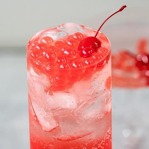 Tea Zone [1 Pound] Cherry Popping Pearls, Bursting Pearls for Teas, Shakes, Smoothies, Dessert Toppings - 1 Pound (Pack of 1) - Cherry thumbnail 4