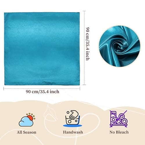 Molans 35 Inch Solid Color Wild Rag, Pure Cowboy Bandanas Oversize Western Neckerchief Bolo Head Scarf for Men Women thumbnail 3