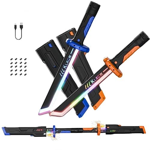 Cyberpunk Neon Sword | 31.5" Spark Blade w/Hit Sensor Sound & Fog | Type-C Rechargeable | for Rave, Cosplay & Display - Image 1