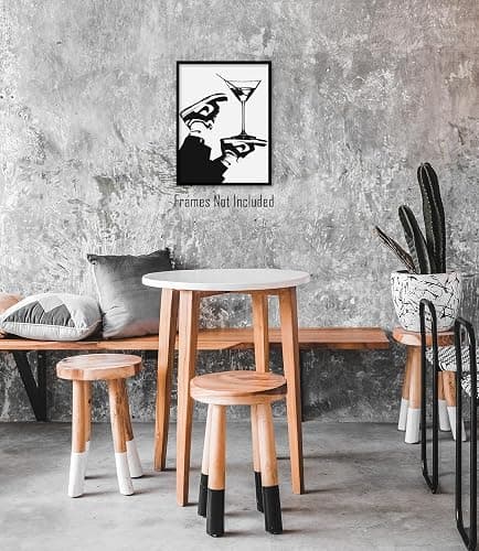 Bar Cart Accessories & Decor (UNFRAMED 12 x 16) Cocktail Wall Art Alcohol Drink Aesthetic Streetwear Fashion Shoes Sneaker Poster Wall Art Prints Martini Sneaker thumbnail 5