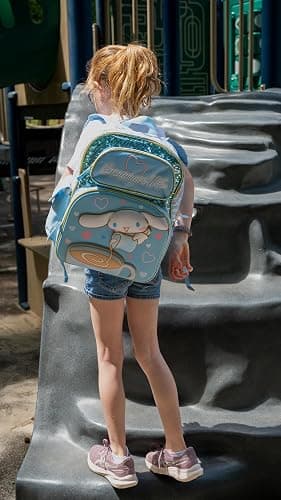 AI ACCESSORY INNOVATIONS Sanrio’s Hello Kitty Backpack for Girls, 16 Inch Cinnamoroll, Kawaii School Bag with Flip Sequins & 3D Molded Front Pocket, Blue thumbnail 2