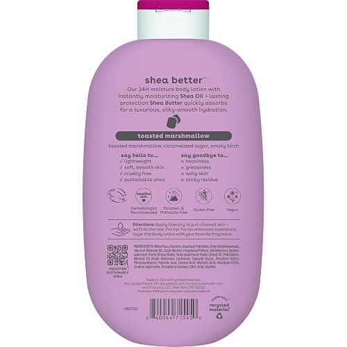 eos Shea Better Body Lotion Toasted Marshmallow, 24-Hour Moisture Skin Care, Lightweight & Non-Greasy, Natural Shea Butter, Vegan, Moisturizing Body Lotion for Dry Skin, 16 fl oz thumbnail 10