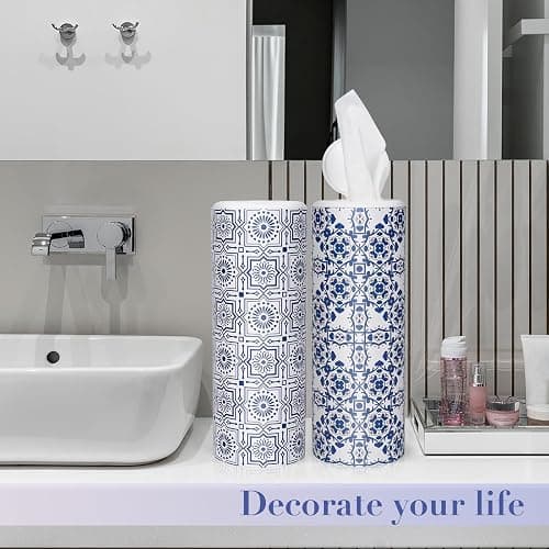 Car Tissue Holder,Facial Tissues Bulk,Travel Tissues, 4 Tubes Tissues with Lotion, Round Tissue Box for Car tissues Cylinder(200 Sheets,3-ply) thumbnail 7