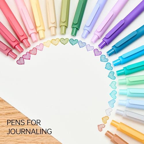 Kaco PURE Gel Pens 20 Assorted Color Ink 0.7mm, Medium Point, Aesthetic Cute Stationery Pens for Journaling Pens thumbnail 4