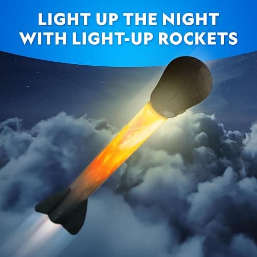 NATIONAL GEOGRAPHIC Air Rocket Toy – Ultimate LED Rocket Launcher for Kids, Jump and Launch The Light Up, Air Powered, Foam Tipped Rockets up to 100 Feet thumbnail 3