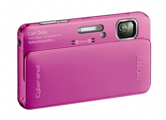Sony Cyber-Shot DSC-TX10 16.2 MP Waterproof Digital Still Camera with Exmor R CMOS Sensor, 3D Sweep Panorama, and Full HD 1080/60i Video (Pink) thumbnail 4