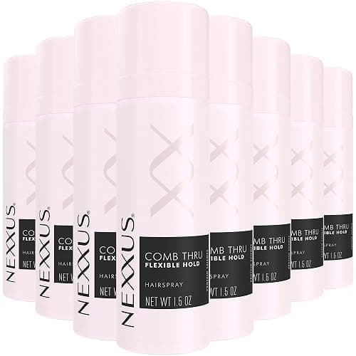 Nexxus Travel Hairspray, Comb Thru Flexible Hold 8-Pack – 72-Hour Anti-Humidity Shield, 48-Hour Frizz Control, Rose Fragrance, 1.5 Oz Ea - Image 1