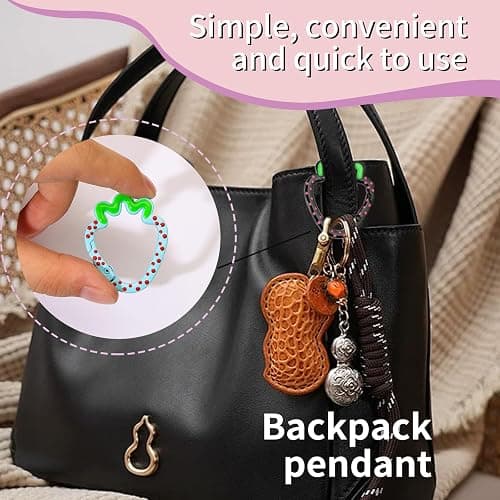 WTYONZEL 12 Pcs Cute Carabiner Keychain Clips,Strawberry Shape Keychain Rings, Metal Ring Spring,Flat Spring Ring for Purse Strap, Handbag, Key Chain Hooks Accessories thumbnail 6