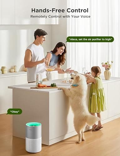 GoveeLife Air Purifiers for Home, Smart Air Purifier for Large Rooms with App & Alexa Control, Covers up to 1162ft², Air Quality Monitor, PM2.5 Sensor Air Purifier for Pet Hair, Pollen, Dust, Smoke thumbnail 4