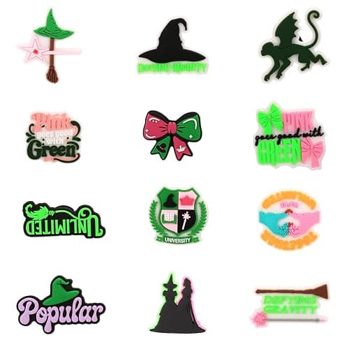 WASENLO 24 Pack Witch Shoe Decorations Charms for Clog, Theme Party Favors,Wizard Merch Gifts for Birthday Decorations Party Supplies thumbnail 2