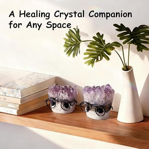 Estairkas Natural Crystal Hedgehog Pet Rock, Mystery Quartz Desk Decor | Punk crystal buddy for rock collectors, coworkers & friends; fun birthday desk accessory thumbnail 6