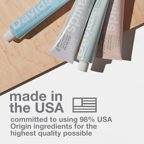 Davids Fluoride Free Toothpaste, Teeth Whitening, Antiplaque, SLS (Sulfate) Free, Promotes Enamel Health, Mouth & Gum Detox, EWG Verified, Peppermint, 5.25oz thumbnail 8